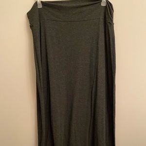 Long Dark Gray Maxi Skirt